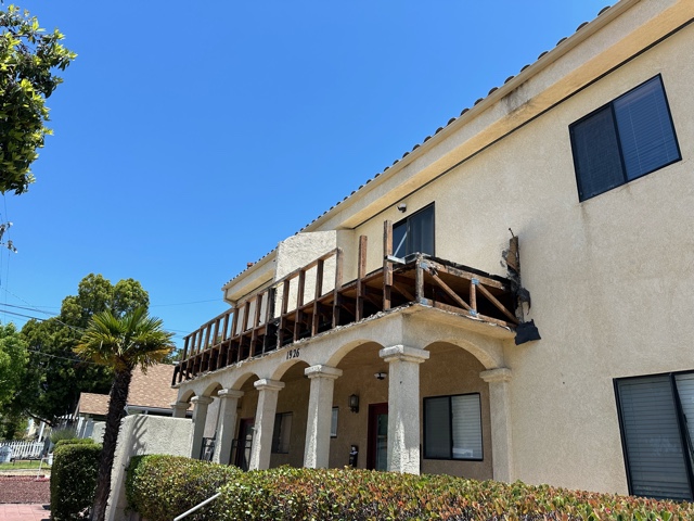 Balcony Water Damage Repair/Rebuild-BEFORE